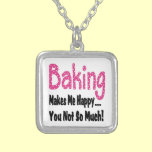 Baking Makes Me Happy necklaces