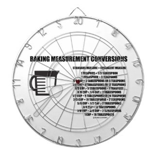 Baking Measurement Conversions (Measure) Dartboard With Darts