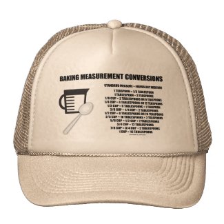 Baking Measurement Conversions (Measure) Trucker Hats