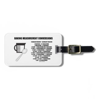 Baking Measurement Conversions (Measure) Luggage Tags