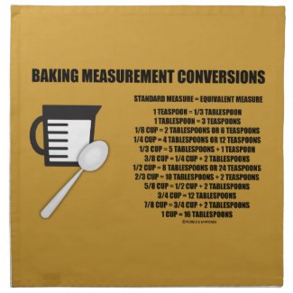 Baking Measurement Conversions (Measure) Napkins