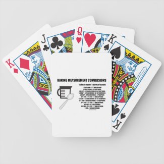 Baking Measurement Conversions (Measure) Playing Cards