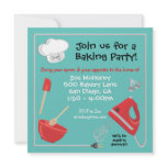 baking party invitation, cooking party invitation,