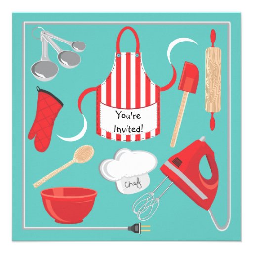 Baking or Cooking Party Invitation Card