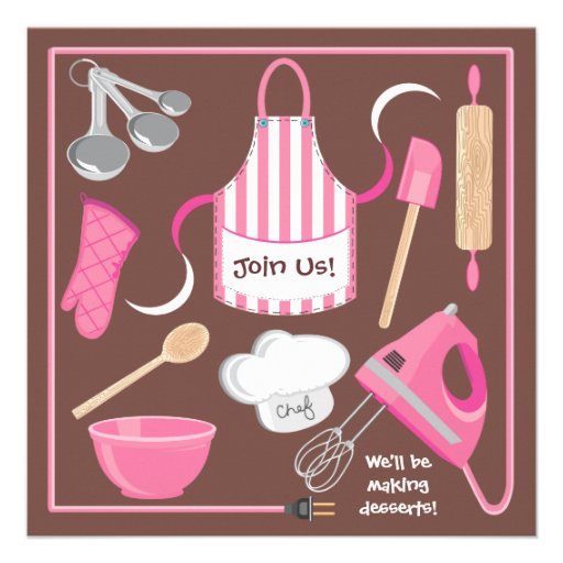 Baking or Cooking Party Invitation Card