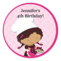 Baking Party Favor Stickers sticker