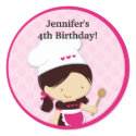 Baking Party Favor Stickers sticker