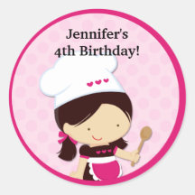 Baking Party Favor Stickers