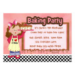 Baking Party for Girls Invitation invitations