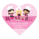 Baking Party Personalized Heart Favor Stickers sticker