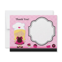 Baking Party Thank You Card Custom Invites