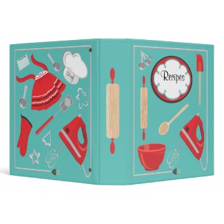 Baking Recipes with electric cord Frame 3 Ring Binder