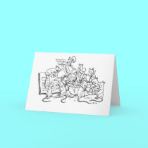 Baking the birthday cake! cards
