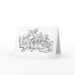 Baking the birthday cake! greeting card