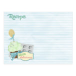baking tools recipe card postcards