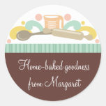 baking utensils bakery  gift tag stickers, Home...