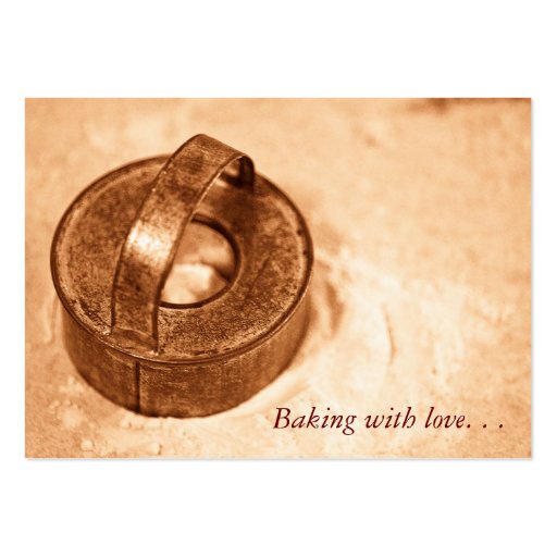Baking with love. . . biscuit cutter business card (front side)