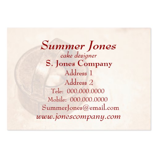 Baking with love. . . biscuit cutter business card (back side)