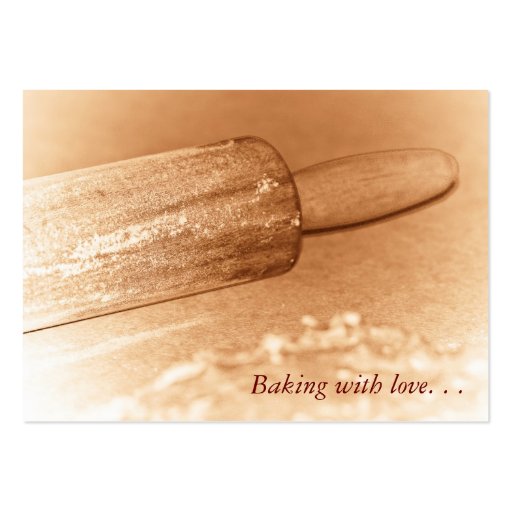 Baking with love . . . Rolling Pin Business Card