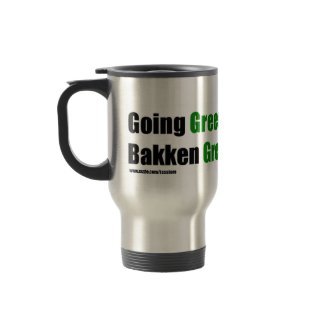 Bakken Green Travel Mug w/ website