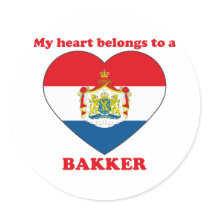 Bakker Round Sticker
