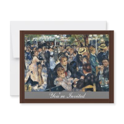 Bal Du Moulin De La Galette By Pierre-Auguste Reno Invitation by Artcollection