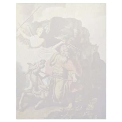 Balaam And His Ass. By Rembrandt Van Rijn Letterhead Template by Artcollection