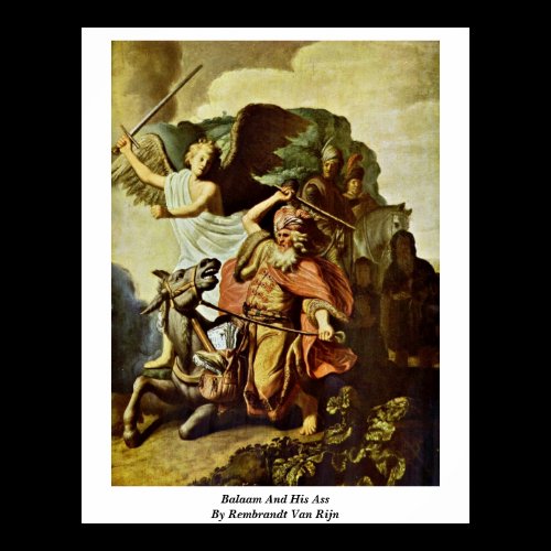 Balaam And His Ass By Rembrandt Van Rijn Posters
