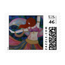 Baladi, Belly Dancer Beautiful Art Postage