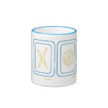 Balance and Swing Mug in Blue and Gold mugs