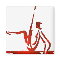 BALANCE BEAM ABSTRACT REFRIGERATOR MAGNET
