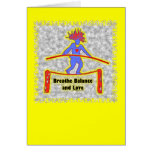 Balance Breath & Love On Gray Greeting Cards