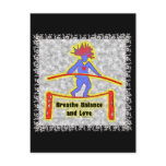 Balance Breath & Love On Gray Post Card