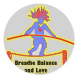Balance Breath & Love Round Sticker