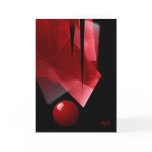 Balance red & black abstract greeting cards