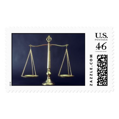 Balance Scales Postage Stamps by daysrays
