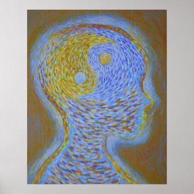 Balanced Mind Purple and Gold Poster by jeweleearts