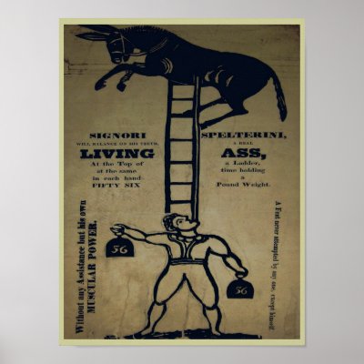 Balancing a Living Ass ~ Poster / Print by galleriaofart