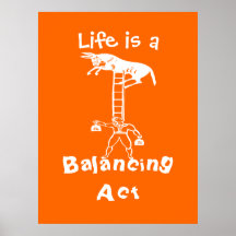 Balancing a Living Donkey ~ COLOR CHANGE 53X40 Posters