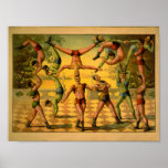 Balancing Acrobats Circus Poster
