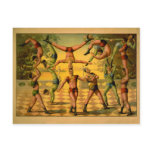 Balancing Acrobats Circus Poster Postcard