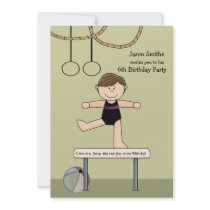 Balancing Act Gymnastics Party Invitation