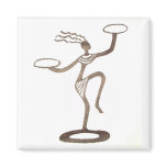 Balancing Act_Womens Black African Art Gift Magnet