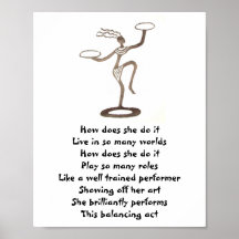 Balancing Mothers Poetry_Womens African Art Poster