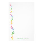 Balancing Retro Rainbow Chick Note Card Stationery