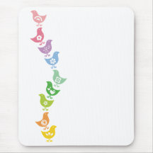 Balancing Retro Rainbow Chicks Fun Custom Mousepad