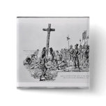 Balboa Setting up the Cross on the Shore Pinback Button