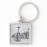 Balboa Setting up the Cross on the Shore Key Chains