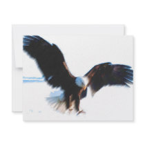 Bald American Eagle Landing Personalized Announcements