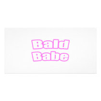 Bald Babe (Pink) Photo Greeting Card